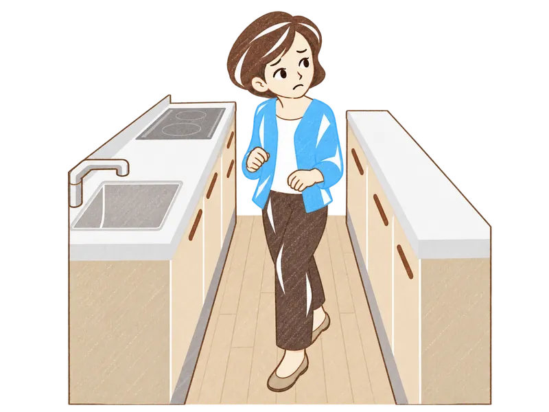 せまい台所で困る人