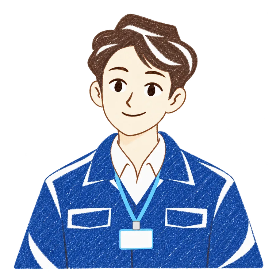 窓口の担当者の似顔絵