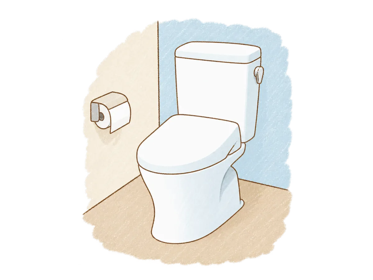 リフォーム後のトイレ空間を表したイラスト
